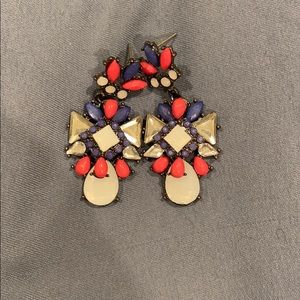 Colorful geometric drop earrings